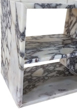 Load image into Gallery viewer, Calacatta Viola Marble End/Side Table, Nightstand Polished (W)14" (L)18" (H)18"