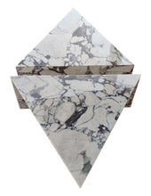 Carregar imagem no visualizador da galeria, Calacatta Viola Marble Triangular Design Coffee Table Polished Set of 2