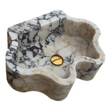 Carregar imagem no visualizador da galeria, Calacatta Viola Marble Wall-mount Bathroom Sink Wavy Edges (W)16" (L)21" (H)6"