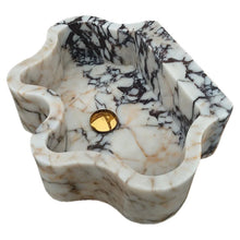 Carregar imagem no visualizador da galeria, Calacatta Viola Marble Wall-mount Bathroom Sink Wavy Edges (W)16" (L)21" (H)6"