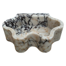 Carregar imagem no visualizador da galeria, Calacatta Viola Marble Wall-mount Bathroom Sink Wavy Edges (W)16" (L)21" (H)6"