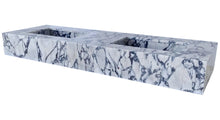 Load image into Gallery viewer, Calacatta Viola Marble Bathroom Double Sink Vanity (W)22" (L)67" (H)8"