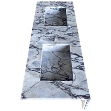 Load image into Gallery viewer, Calacatta Viola Marble Bathroom Double Sink Vanity (W)22" (L)67" (H)8"