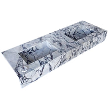 Load image into Gallery viewer, Calacatta Viola Marble Bathroom Double Sink Vanity (W)22" (L)67" (H)8"