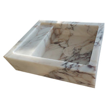 Carregar imagem no visualizador da galeria, Calacatta Viola Marble Wall-mount Bathroom Sink (W)14" (W)18" (H)5"