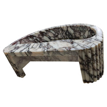 Carregar imagem no visualizador da galeria, Calacatta Viola Marble Wall-Mount Fluted Half-Round Bathroom Sink (W)16" (L)24" (H)8"