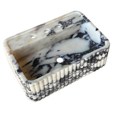 Carregar imagem no visualizador da galeria, Calacatta Viola Marble Wall-Mount Rectangular Fluted Bathroom Sink (W)16" (L)24" (H)8"