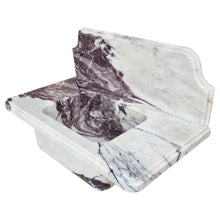 Load image into Gallery viewer, Calacatta Viola Marble Above-vanity Wall-mount Bathroom Sink with 10" Backsplash