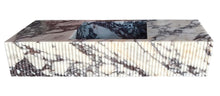 Carregar imagem no visualizador da galeria, Calacatta Viola Marble Wall-mount Bathroom Vanity Sink Fluted Front (W)20" (L)56"