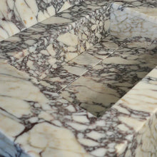 Carregar imagem no visualizador da galeria, Calacatta Viola Marble Rectangular Wall-mount Bathroom Sink with 8" Backsplash (W)21" (L)34" (H)10"