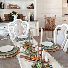 Carregar imagem no visualizador da galeria, Copper Finish Cast Iron Taper Candle Holders, Set of Three