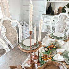 Carregar imagem no visualizador da galeria, Copper Finish Cast Iron Taper Candle Holders, Set of Three