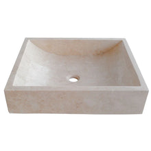 Carregar imagem no visualizador da galeria, Cappuccino Beige Marble Rectangular Above Vanity Bathroom Sink (W)18" (L)21.5" (H)5"