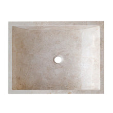 Carregar imagem no visualizador da galeria, Cappuccino Beige Marble Rectangular Above Vanity Bathroom Sink (W)18" (L)21.5" (H)5"