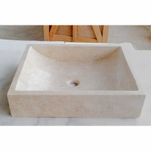 Carregar imagem no visualizador da galeria, Cappuccino Beige Marble Rectangular Above Vanity Bathroom Sink (W)18" (L)21.5" (H)5"