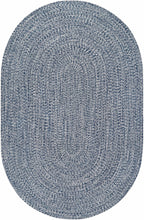 Load image into Gallery viewer, Blue Braided Faux Jute Rug