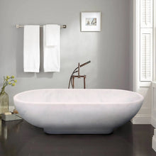 Load image into Gallery viewer, Bianco Carrara White Marble Bathtub Hand-carved from Solid Marble Block (W)30" (L)70" (H)20"