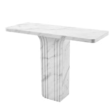 Cargar imagen en el visor de la galería, Carrara White Marble Designer Console Polished (W)15" (L)40" (H)32"
