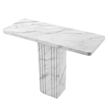 Cargar imagen en el visor de la galería, Carrara White Marble Designer Console Polished (W)15" (L)40" (H)32"