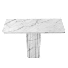 Cargar imagen en el visor de la galería, Carrara White Marble Designer Console Polished (W)15" (L)40" (H)32"