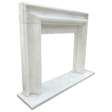 Cargar imagen en el visor de la galería, Carrara White Marble Hand-carved Fireplace Mantel Polished (W)14" (L)67" (H)69"
