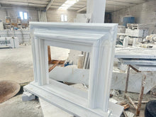 Cargar imagen en el visor de la galería, Carrara White Marble Hand-carved Fireplace Mantel Polished (W)14" (L)67" (H)69"