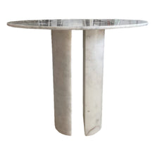 Load image into Gallery viewer, Carrara White Marble End/Side Table with Marble Legs Polished (D)18" (H)22"