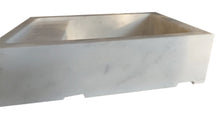 Cargar imagen en el visor de la galería, Carrara White Marble Wall-mount Bathroom Sink (W)14" (W)18" (H)5"