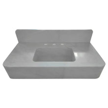 Cargar imagen en el visor de la galería, Carrara White Marble Wall-mount Bathroom Sink with Backsplash (W)18" (L)36" (H)6"