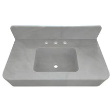 Cargar imagen en el visor de la galería, Carrara White Marble Wall-mount Bathroom Sink with Backsplash (W)18" (L)36" (H)6"