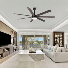 Carregar imagem no visualizador da galeria, 72 In Farmhouse Ceiling Fan with Plywood Blades for Dining Room