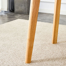 Carregar imagem no visualizador da galeria, White stone burning tabletop with rubber wooden legs, foldable computer desk, foldable office desk, Modern PU leather high back cushion side chair with wood grain metal legs.