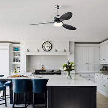 Cargar imagen en el visor de la galería, Ceiling Fan for Living Room with 3 ABS Blades, LED Light & Remote