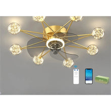Cargar imagen en el visor de la galería, Ceiling Fan Light Modern Design for Living & Dining Room