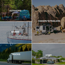 Carregar imagem no visualizador da galeria, ACOPOWER Deep Cycle GEL Battery Mono Solar Power Complete System with Battery and Inverter for RV Boat 12V Off Grid Kit