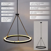Carregar imagem no visualizador da galeria, Adjustable Round LED Chandelier