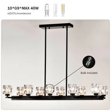Cargar imagen en el visor de la galería, Chandelier Lights for Living Room with Modern Crystal Design & 10-Light Fixture