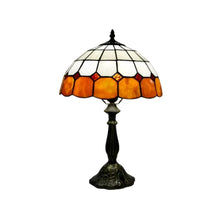 Load image into Gallery viewer, Antique Tiffany Lamp with Check Pattern