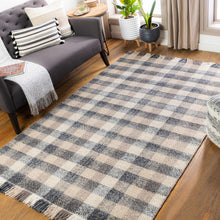 Cargar imagen en el visor de la galería, Chilliwack Gray Plaid Wool Rug