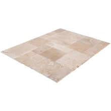 Cargar imagen en el visor de la galería, Classic Beige Travertine Tiles Antique Pattern Brushed and Chiseled - Livfloors Collection