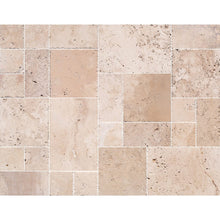 Cargar imagen en el visor de la galería, Classic Beige Travertine Tiles Antique Pattern Brushed and Chiseled - Livfloors Collection