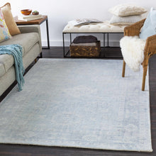 Carregar imagem no visualizador da galeria, Calderbank Sky Blue Wool-Blend Area Rug
