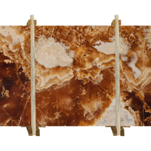 Cargar imagen en el visor de la galería, Cola Honey Onyx Translucent Bookmatching Slabs Polished - Livfloors Collection