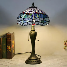 Cargar imagen en el visor de la galería, Colorful Dragonfly Tiffany Lamp Original