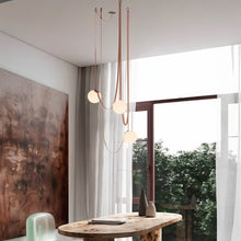 Load image into Gallery viewer, Corium Leather Glass Chandelier
