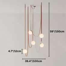 Load image into Gallery viewer, Corium Leather Glass Chandelier