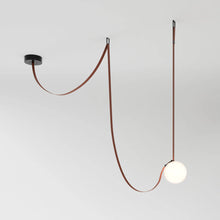 Load image into Gallery viewer, Corium Leather Glass Chandelier