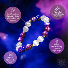 Load image into Gallery viewer, Cosmic Energy Amplifier - Galaxy Tiger’s Eye Bracelet