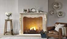 Load image into Gallery viewer, Crema Marfil Marble French Villa Style Hand-carved Fireplace Surround (W)12" (L)48" (H)39.5"