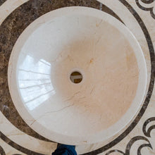 Load image into Gallery viewer, Crema Marfil Marble Natural Stone V-Shape Tapered Above Vanity Bathroom Sink High-Gloss Polished